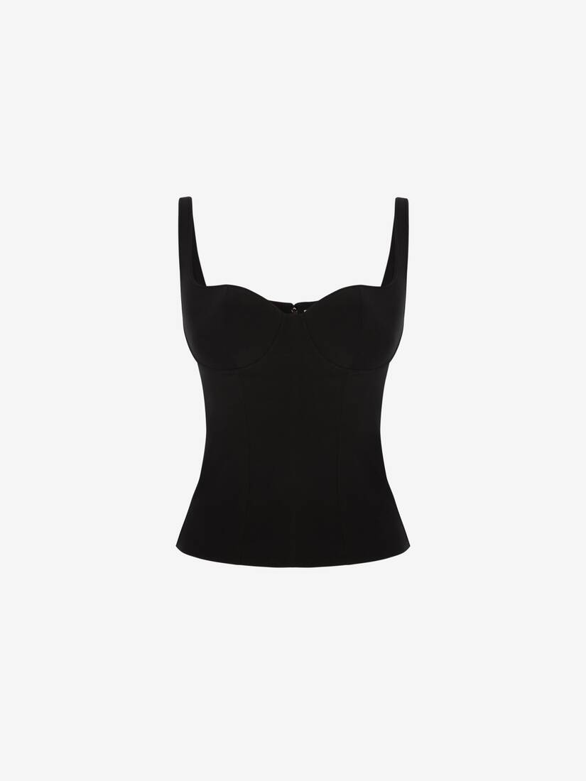 Tops Alexander McQueen Corset Mujer - Negros - Mexico 173-FGUWKE